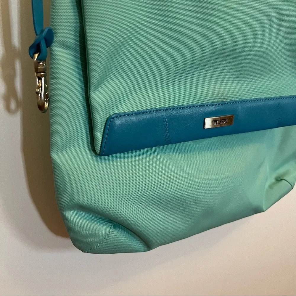 Tumi Nylon Travel Crossbody Bag Teal Blue - Picture 3 of 16